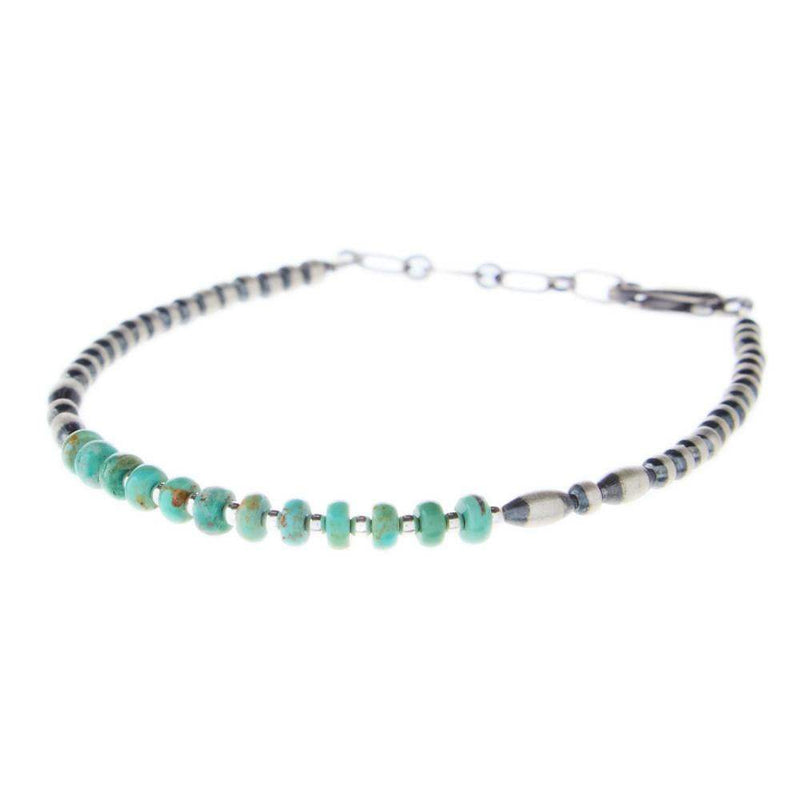 Sterling Pearl and Turquoise Bracelet