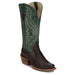 Women`s Tobac Full Quill Ostrich 13In Green Top Boot