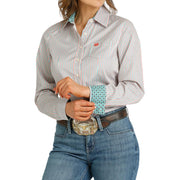 Women's Blue Tencel Button Down Shirt