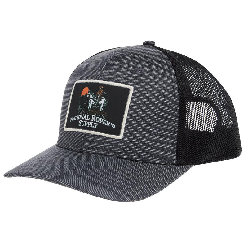 National Ropers Supply Cowboy Grey and Black Cap