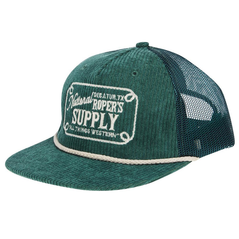 National Roper Supply Corduroy Teal Cap