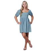 Women's Denim Blue Baby Doll Dress