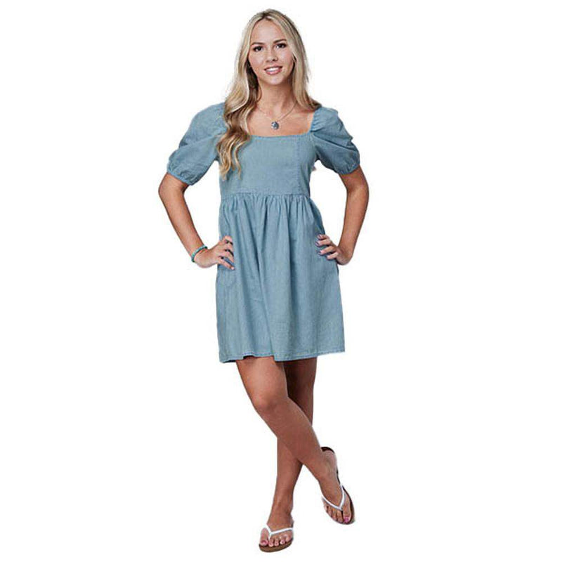 Women's Denim Blue Baby Doll Dress