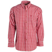Men's Red Plaid Button Down