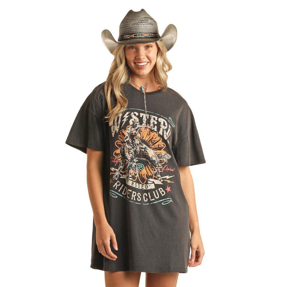 Rock & Roll Denim Women's Graphic T-Shirt Dress