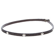 Hatband Chocolate Basket with Sterling Silver Diamond Conchos