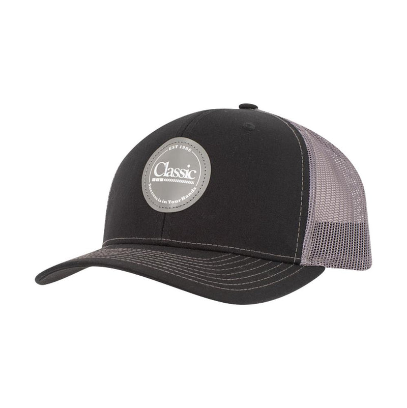 Black and Charcoal Logo Cap