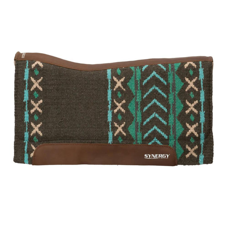 Synergy Mojave Charcoal and Turquoise Blanket Top Saddle Pad