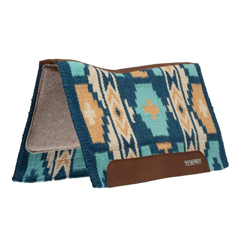 Synergy Rambler Navy and Sand Blanket Top Felt Saddle Pad