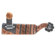 Silver and Copper Bar 1 Inch 1 3/4in Shank Ladies Performance Spurs