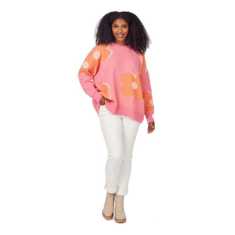 Women's Jadie Floral Pink Sweater