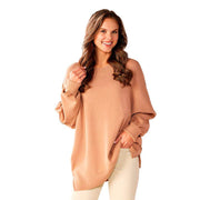 Women's Astrid Tan Ribbed Sweater