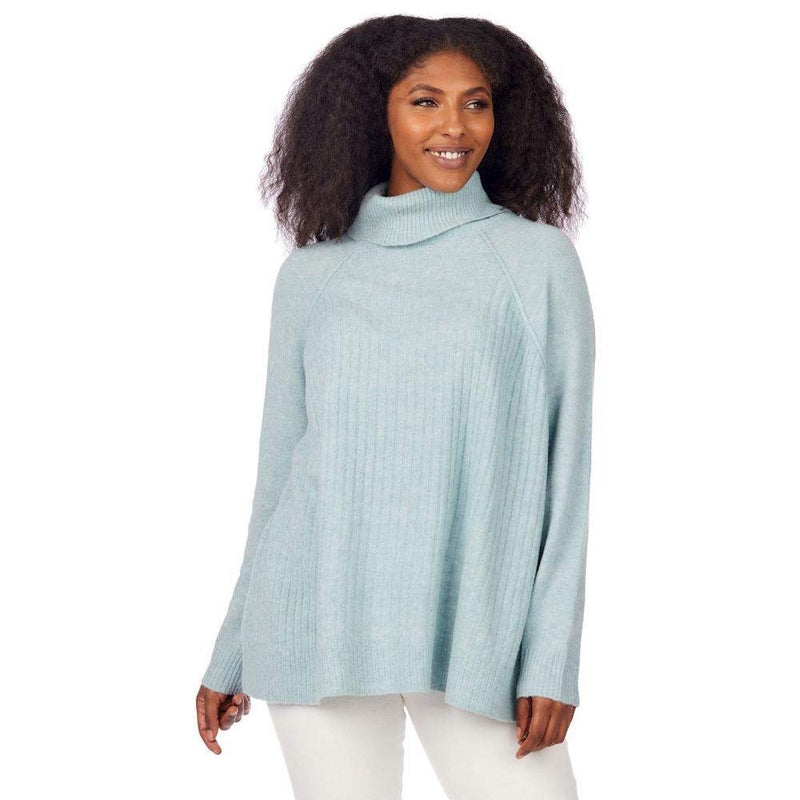 Women's Freddie Blue Ribbed Sweater