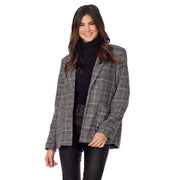 Women's Black Houndstooth Bynes Blazer