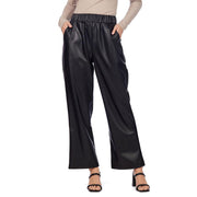 Women's Black Ballard Leather Pants