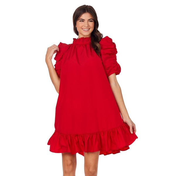 Mud Pie Women's Roosevelt Red Party Dress — NRS