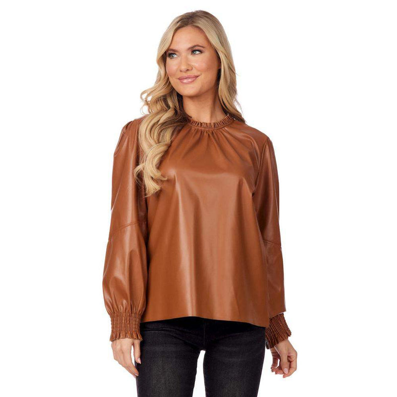 Women's Putnam Tan Leather Top