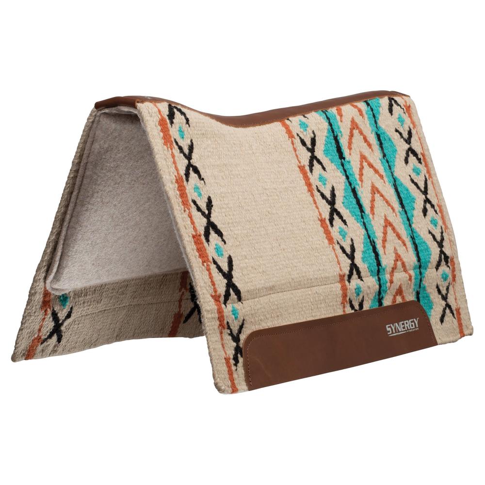 Weaver Leather Synergy Mojave Tan and Turquoise Blanket Top Saddle Pad