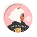 She Is Fierce Round Cutting Board