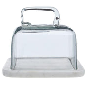 Glass Cloche with Marble Base