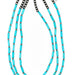 Three Str Turquoise and Navajo Pearl Necklace