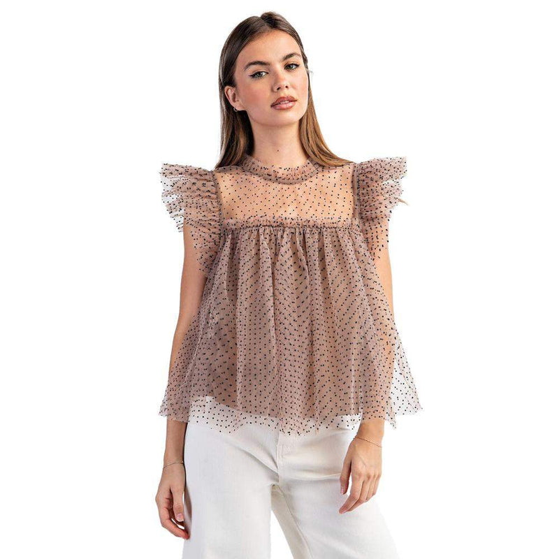 Women's Coco Polka Dot Tulle Shirt