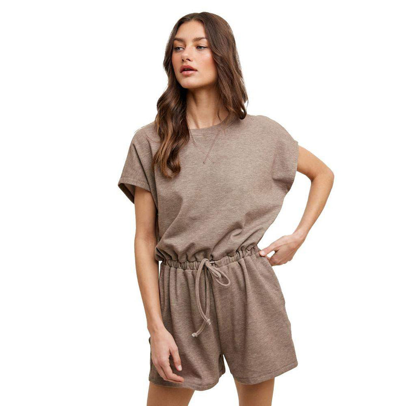 Women's Mushroom Drawstring Romper