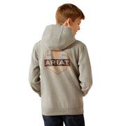 Boys Bold Hex Grey Hoodie