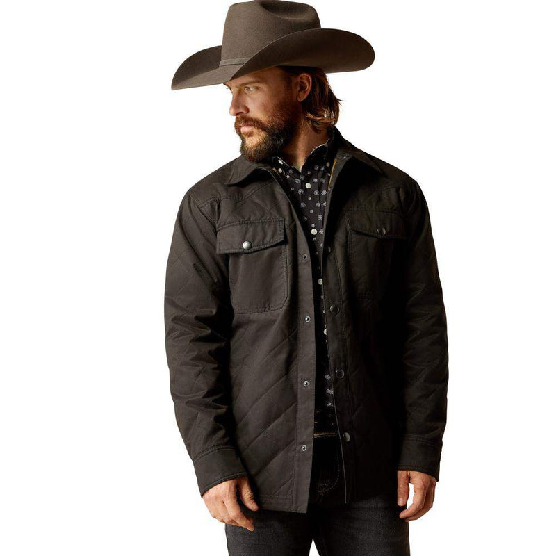 Mens Grizzly Black Shirt Jacket