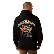Mens Black Sugar Skull Hoodie