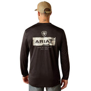 Mens Black Charger Stacks Tee