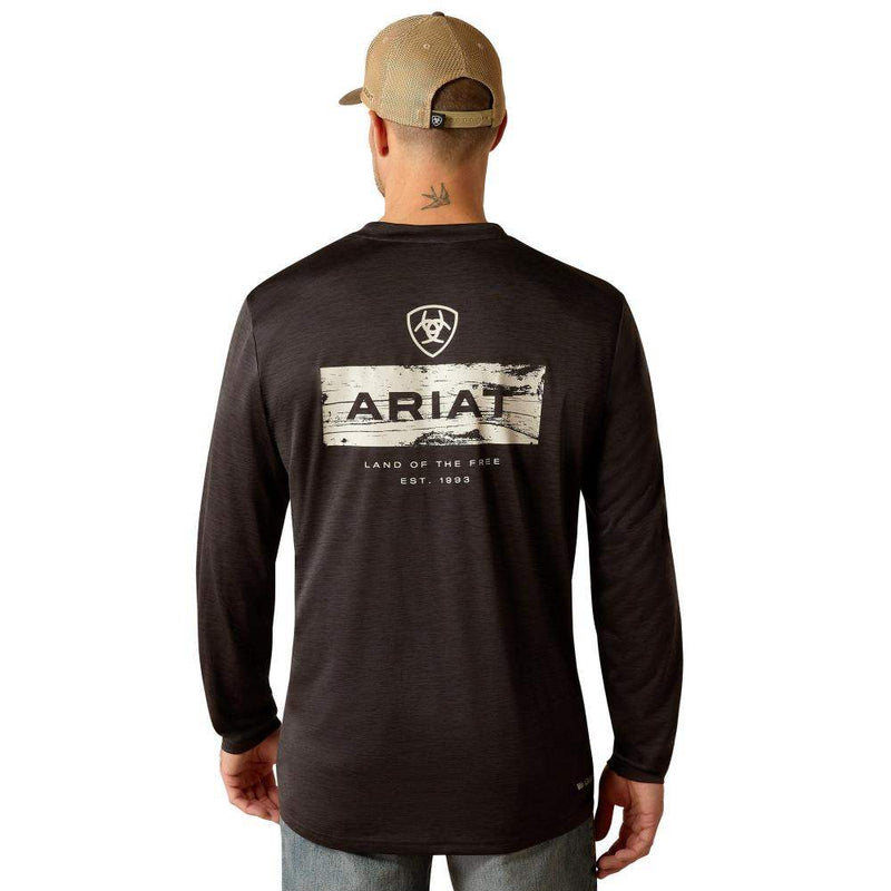 Mens Black Charger Stacks Tee