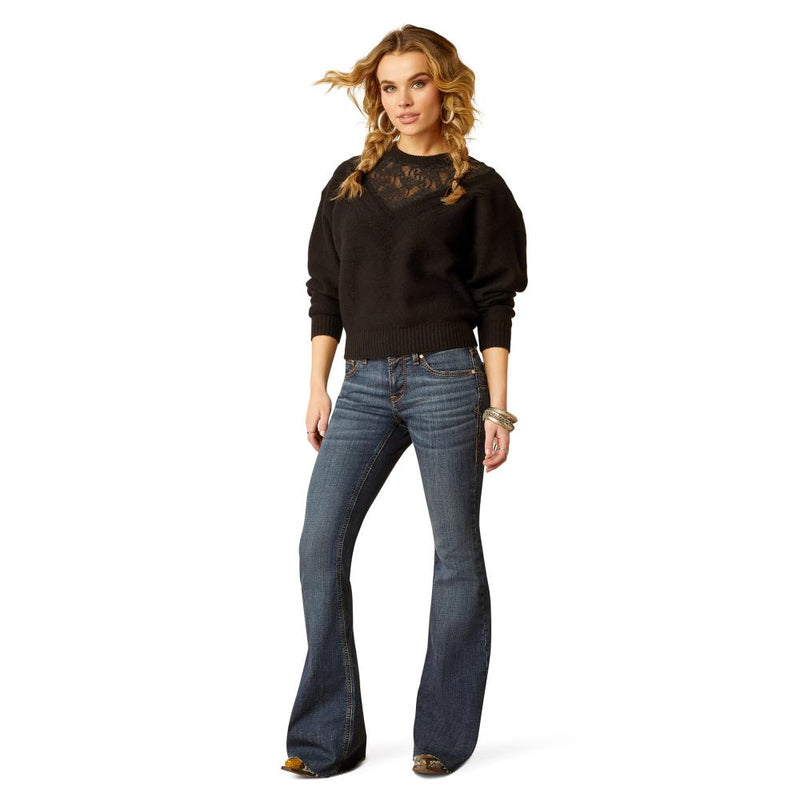 Womens Magnolia Black Sweatshirt