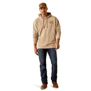 Mens Beige Camo Hex Hoodie