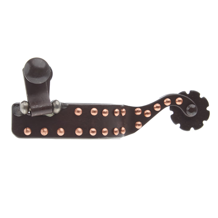 NRS Brown Youth Spurs with Copper Dots