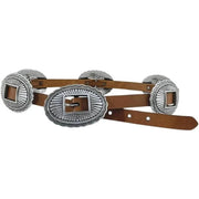 Roper Women's Cognac Leather Concho Belt