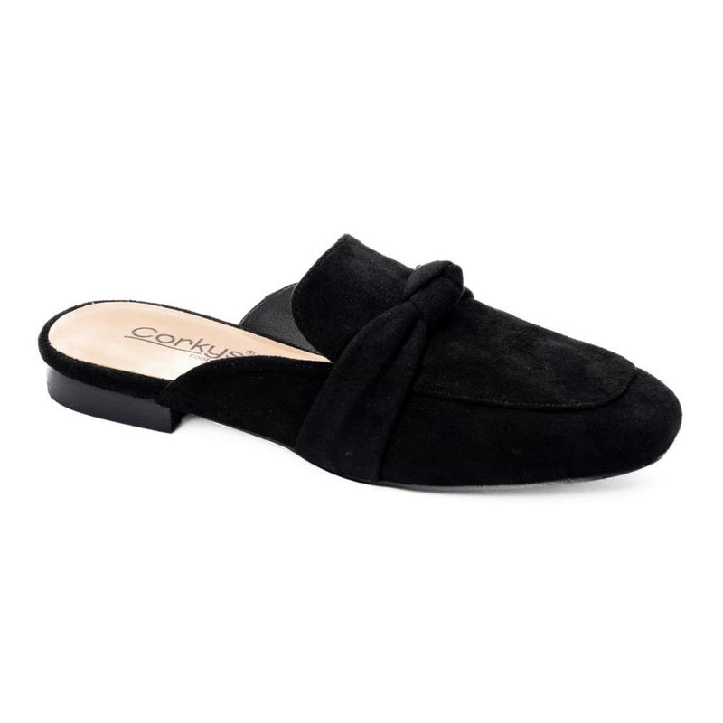 Women`s Clingy Black Faux Suede Slide Loafer