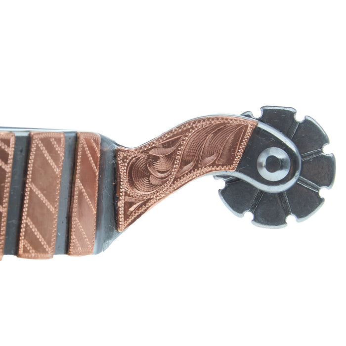 NRS Silver and Copper Bar 1 Inch 1 3/4in Shank Ladies Performance Spurs