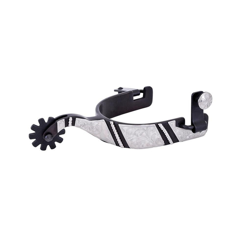 1in Silver Trim Mens Spurs