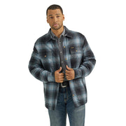 Men's Blue Flannel Shirt Jacket