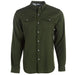 Men's Olive Denim Snap Shirt
