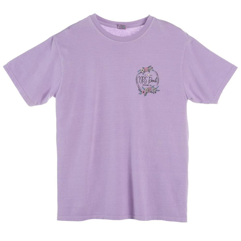 Ranch Round Floral Logo Wisteria Tee