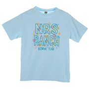 Ranch Decatur TX Floral Logo Powder Blue Tee