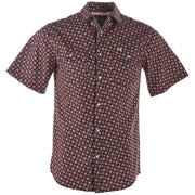 Men's Brown Vented Pearl Snap Shirt