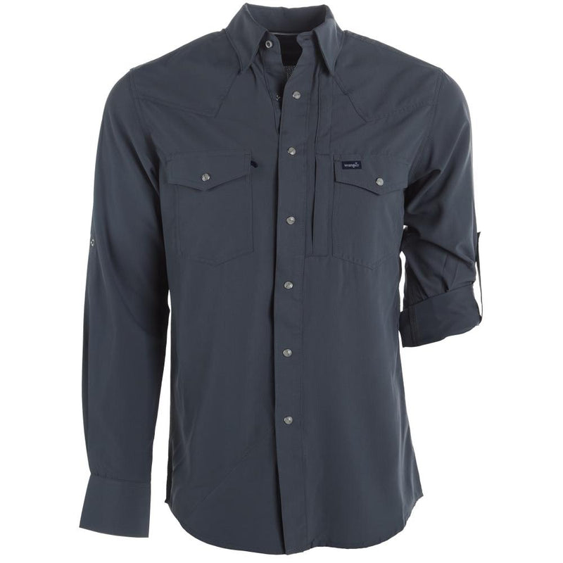 Men's Grey Performance Snap Shirt