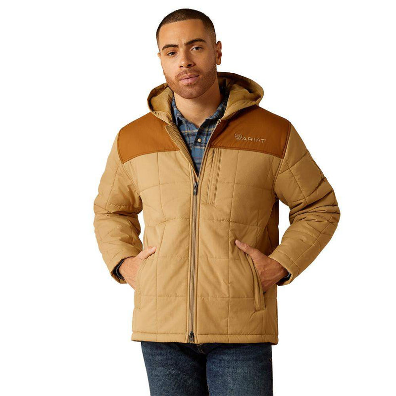 Men's Brown Crius Hooded Insulated Jacket