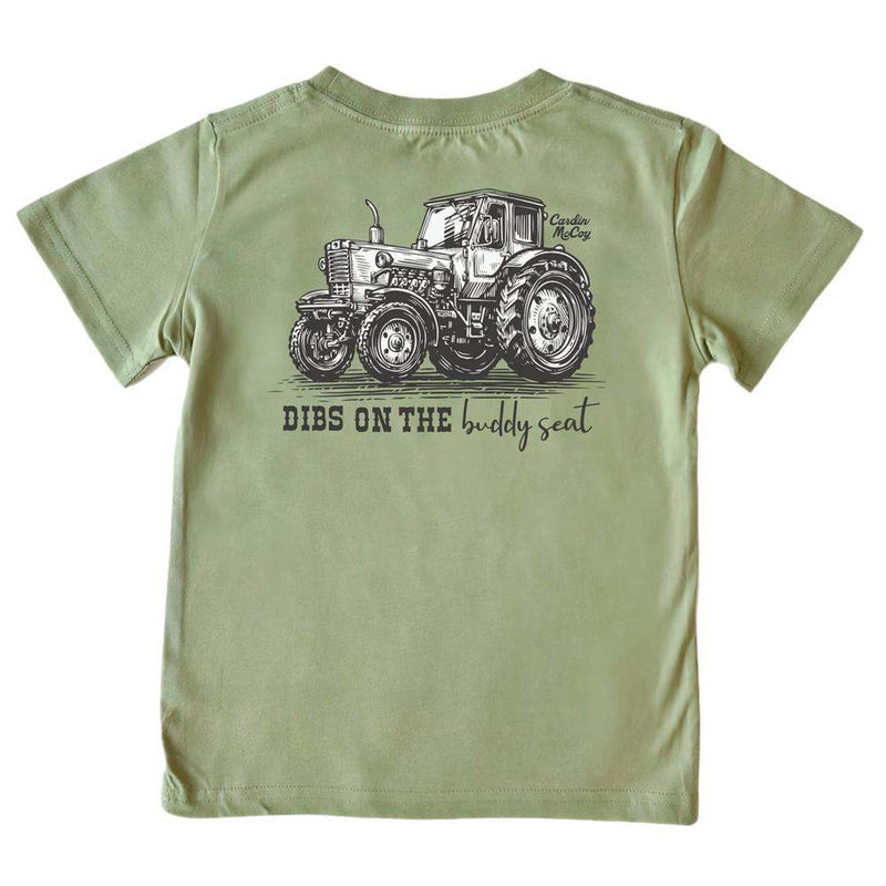 Boy's Olive Dibs on The Buddy Seat Tee