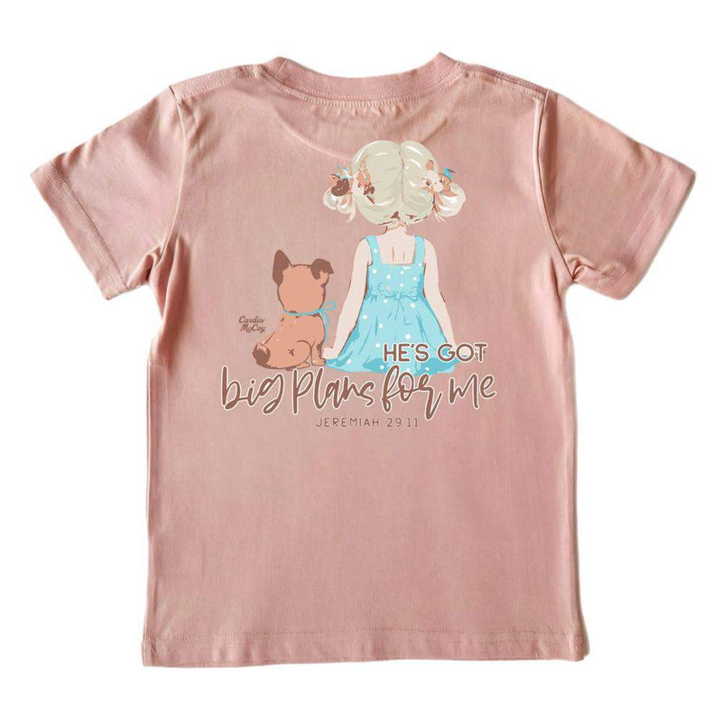 Cardin Mccoy Girl's He's Got Big Plans Rose Tee