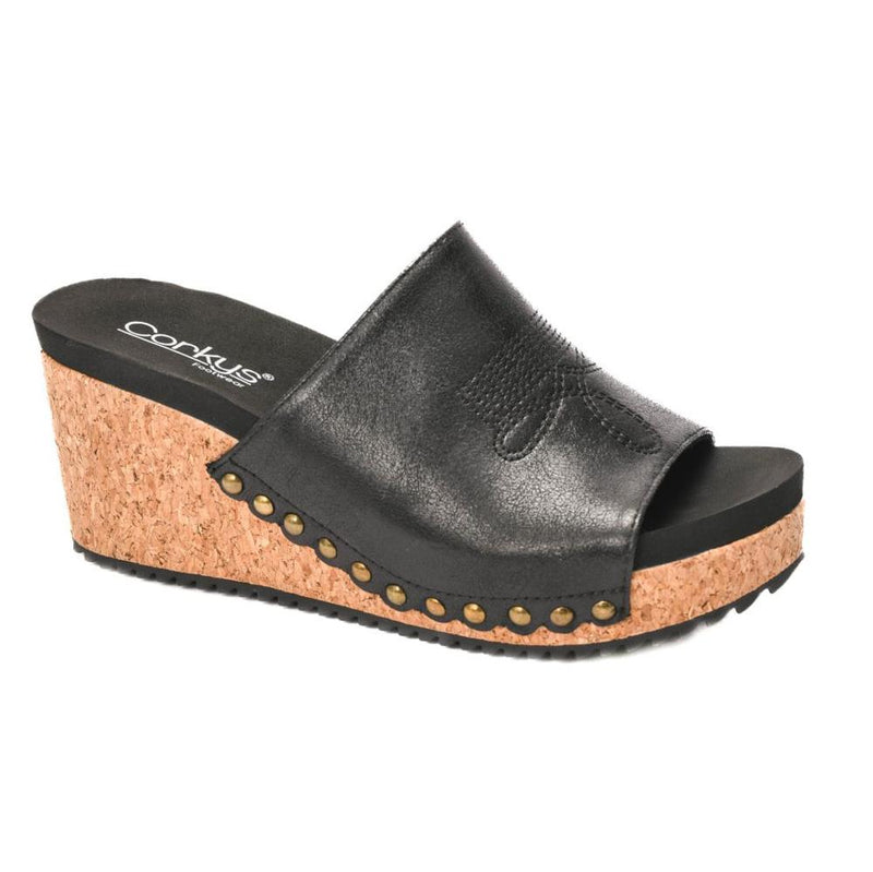 Women`s Saddle Up Black Wedge Sandal