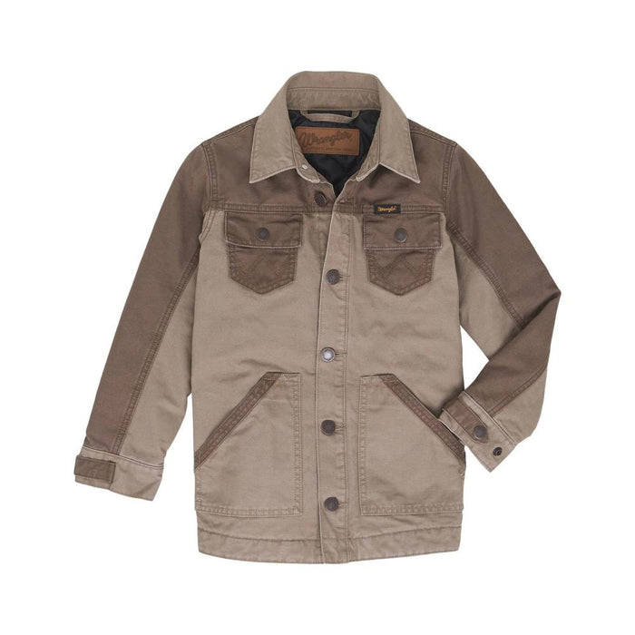 Boy's Mixed Canvas Chore Coat